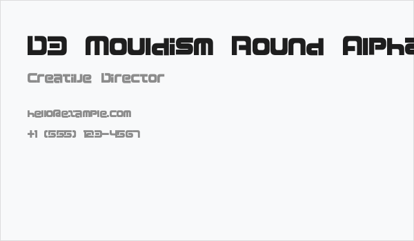 D3 Mouldism Round Alphabet Business Card