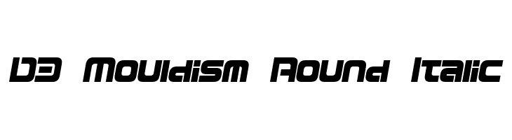 D3 Mouldism Round Italic  font caratteri gratis