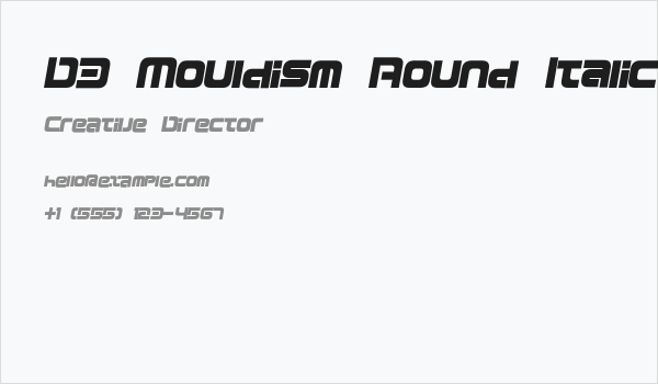D3 Mouldism Round Italic Business Card