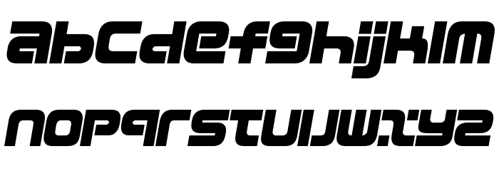 D3 Mouldism Round Italic Font LOWERCASE