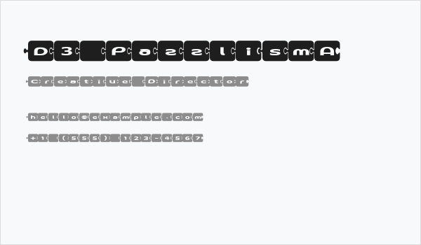 D3 PazzlismA Business Card