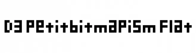 D3 Petitbitmapism Flat  font caratteri gratis