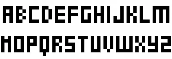 D3 Petitbitmapism Flat 字体 大写