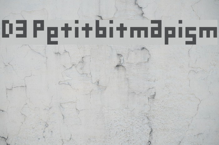 D3 Petitbitmapism Font examples