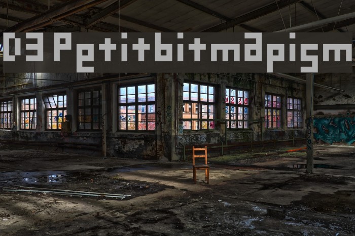 D3 Petitbitmapism Font examples