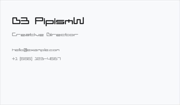 D3 PipismW Business Card