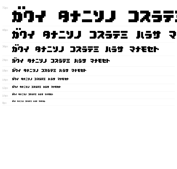 D3 Pocketbitmapism Katakana Waterfall