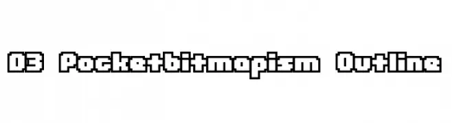 D3 Pocketbitmapism Outline  font caratteri gratis