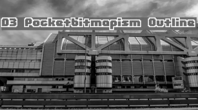 D3 Pocketbitmapism Outline Font examples