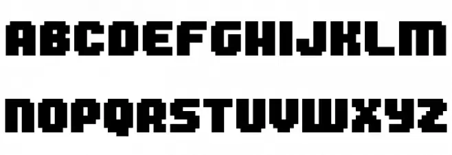D3 Pocketbitmapism Fonte MAIÚSCULAS