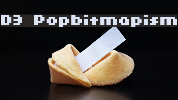 D3 Popbitmapism Font examples