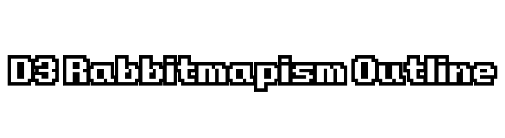 D3 Rabbitmapism Outline Font