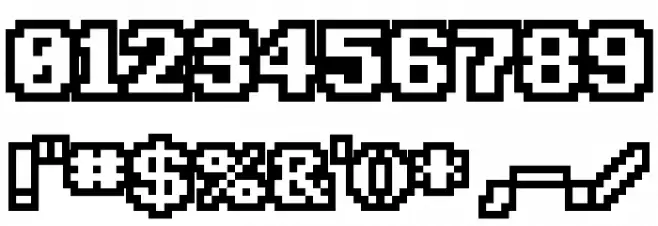 D3 Rabbitmapism Outline Font OTHER CHARS