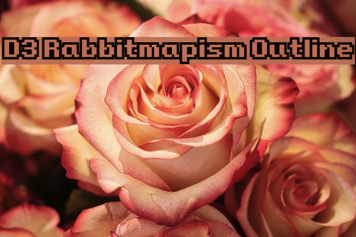D3 Rabbitmapism Outline Font examples