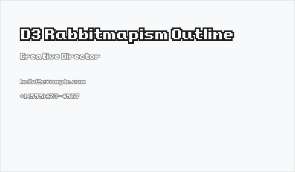 D3 Rabbitmapism Outline Business Card
