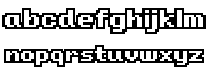D3 Rabbitmapism Outline Font LOWERCASE