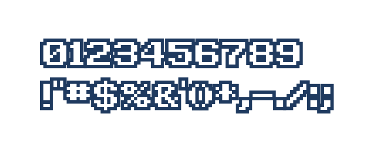 D3 Rabbitmapism Wide Outline Other Characters