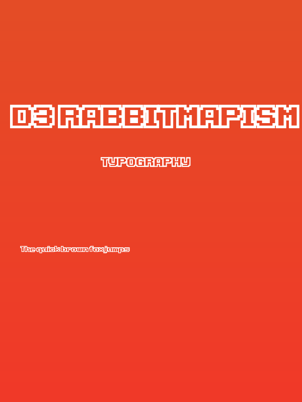 D3 Rabbitmapism Wide Outline Poster