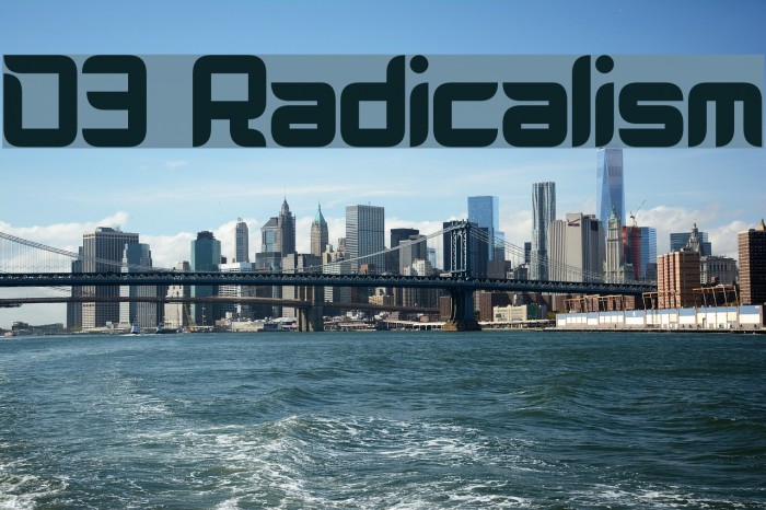 D3 Radicalism Font examples