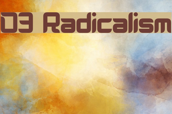 D3 Radicalism Font examples