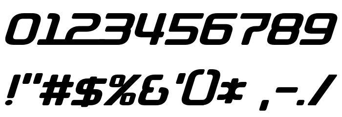 D3 Roadsterism Italic Font OTHER CHARS