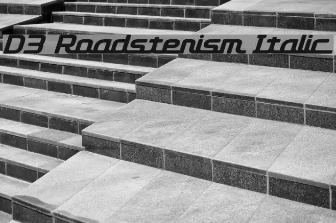 D3 Roadsterism Italic Caratteri examples