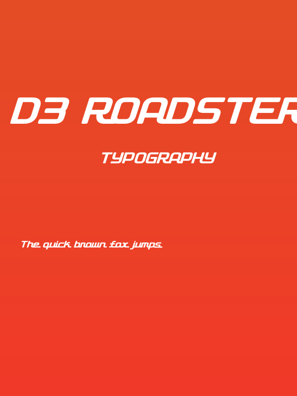 D3 Roadsterism Italic Poster