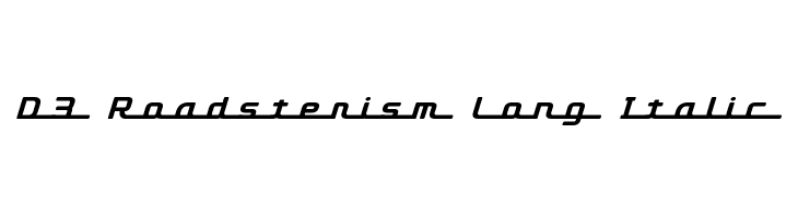 D3 Roadsterism Long Italic  Fuentes Gratis Descargar