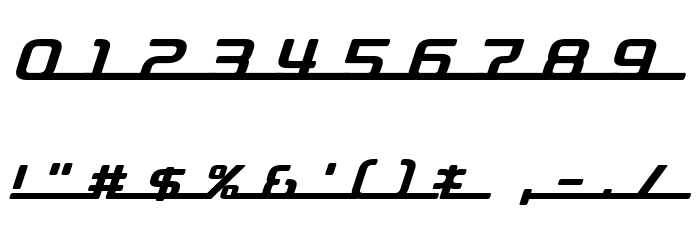 D3 Roadsterism Long Italic Font OTHER CHARS