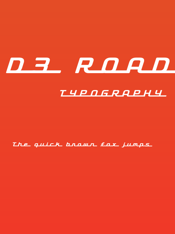 D3 Roadsterism Long Italic Poster