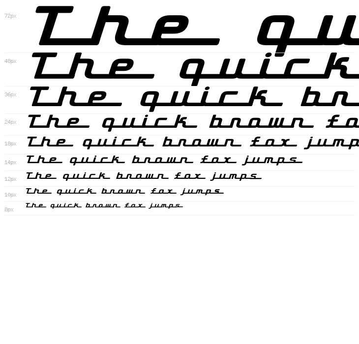 D3 Roadsterism Long Italic Waterfall