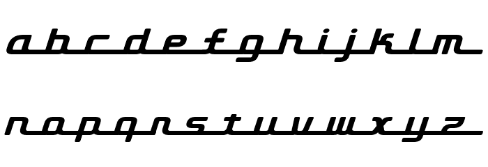 D3 Roadsterism Long Italic Font LOWERCASE