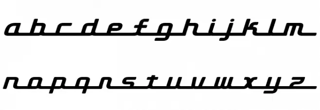 D3 Roadsterism Long Italic Font LOWERCASE