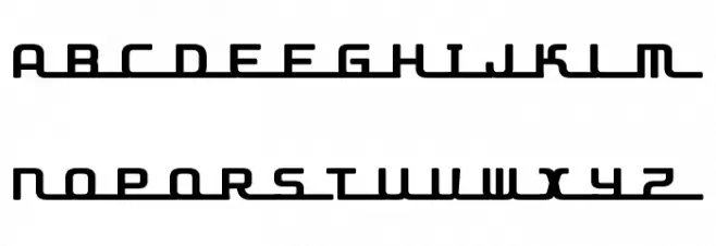 D3 Roadsterism Long Font UPPERCASE