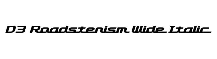 D3 Roadsterism Wide Italic  font caratteri gratis