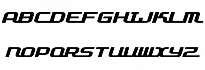 D3 Roadsterism Wide Italic Schriftart Groß