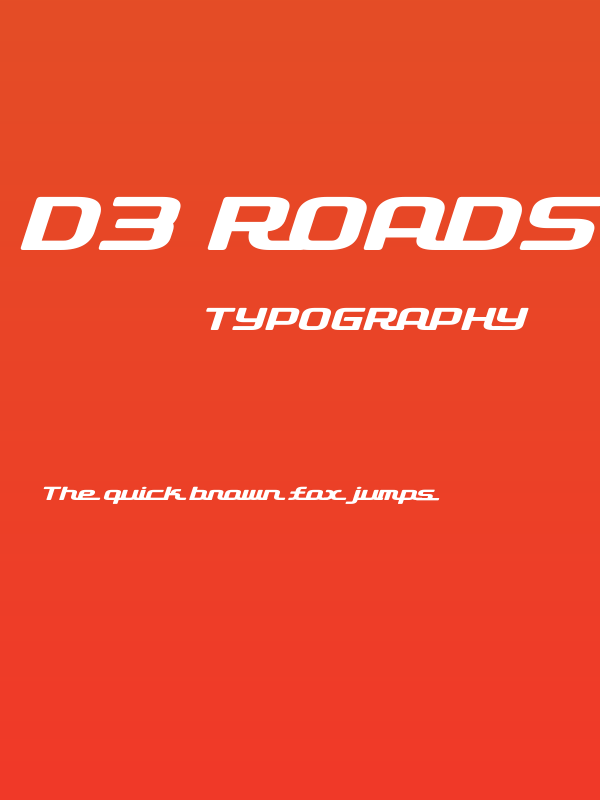 D3 Roadsterism Wide Italic Poster
