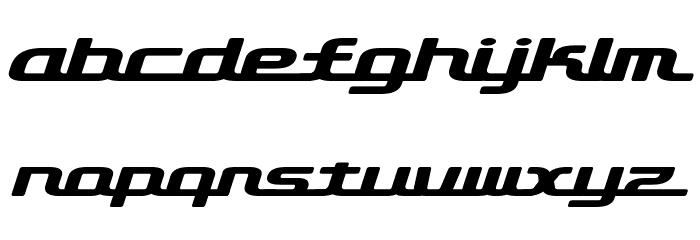D3 Roadsterism Wide Italic Font LOWERCASE