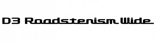 D3 Roadsterism Wide  Frei Schriftart Herunterladen