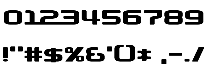 D3 Roadsterism Wide Font OTHER CHARS