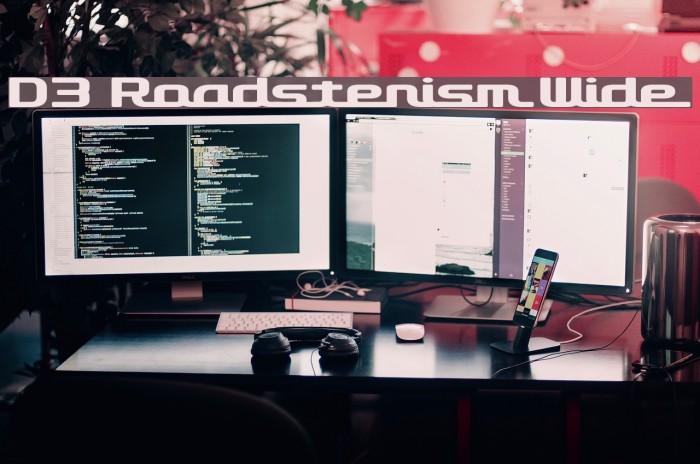 D3 Roadsterism Wide Font examples