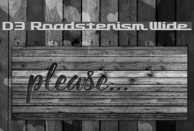 D3 Roadsterism Wide Font examples