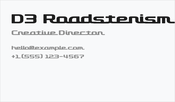 D3 Roadsterism Wide Business Card