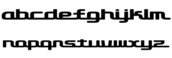 D3 Roadsterism Wide Font LOWERCASE