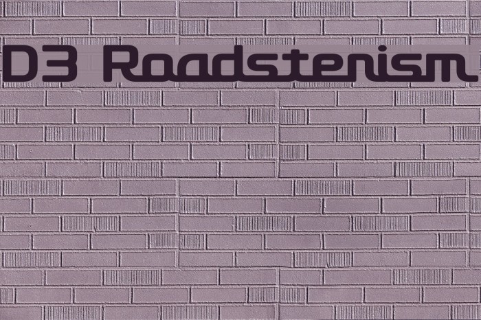 D3 Roadsterism Font examples