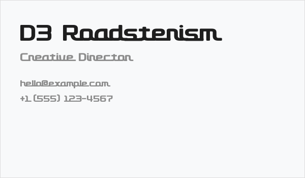 D3 Roadsterism Business Card