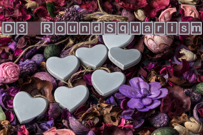 D3 RoundSquarism Font examples