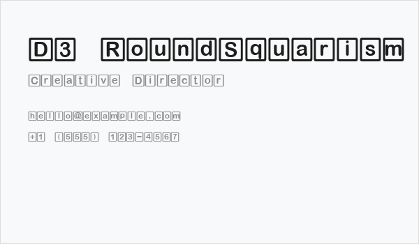 D3 RoundSquarism Business Card