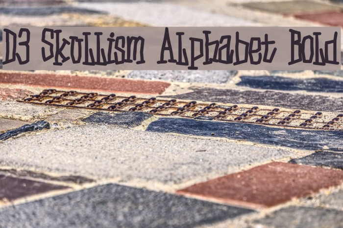 D3 Skullism Alphabet Bold Font examples