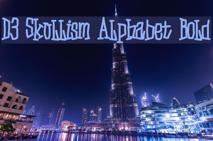 D3 Skullism Alphabet Bold Font examples